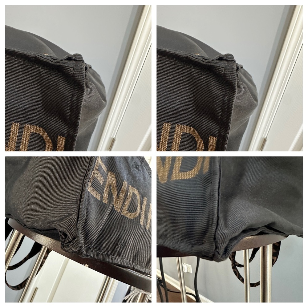 FENDI BUNDLE Canvas Shopper Tote & Zucca Bifold Wallet Set - Authentic - Picture 8 of 17